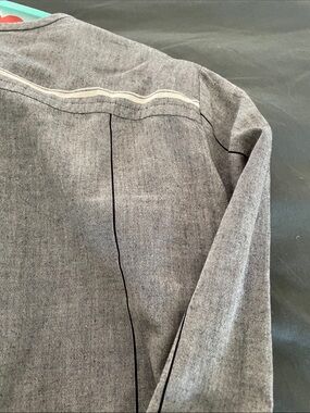 Grey Women's Button-Front Blazer Jacket